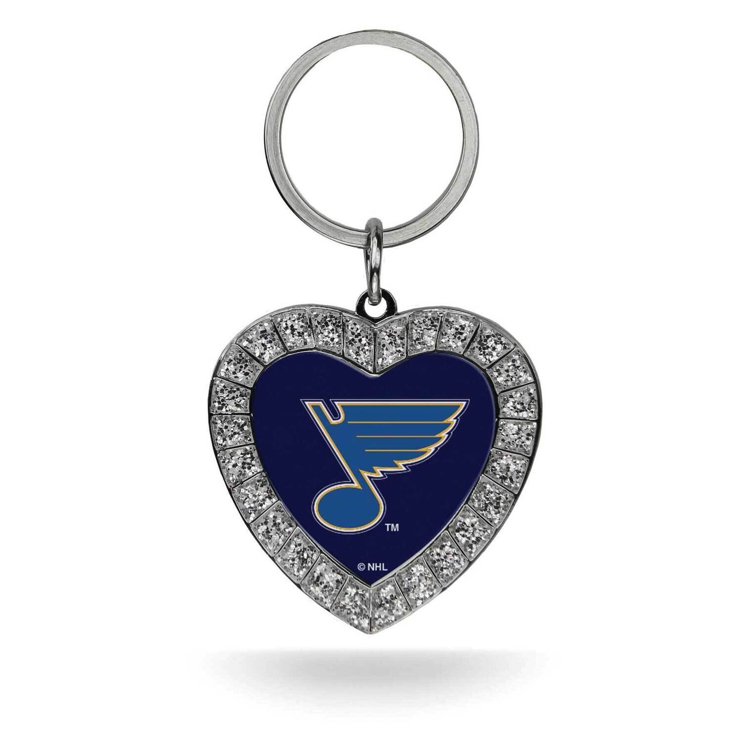 NHL St Louis Blues Rhinestone Heart Key Ring GC7983, MPN: GC7983, 94746940386