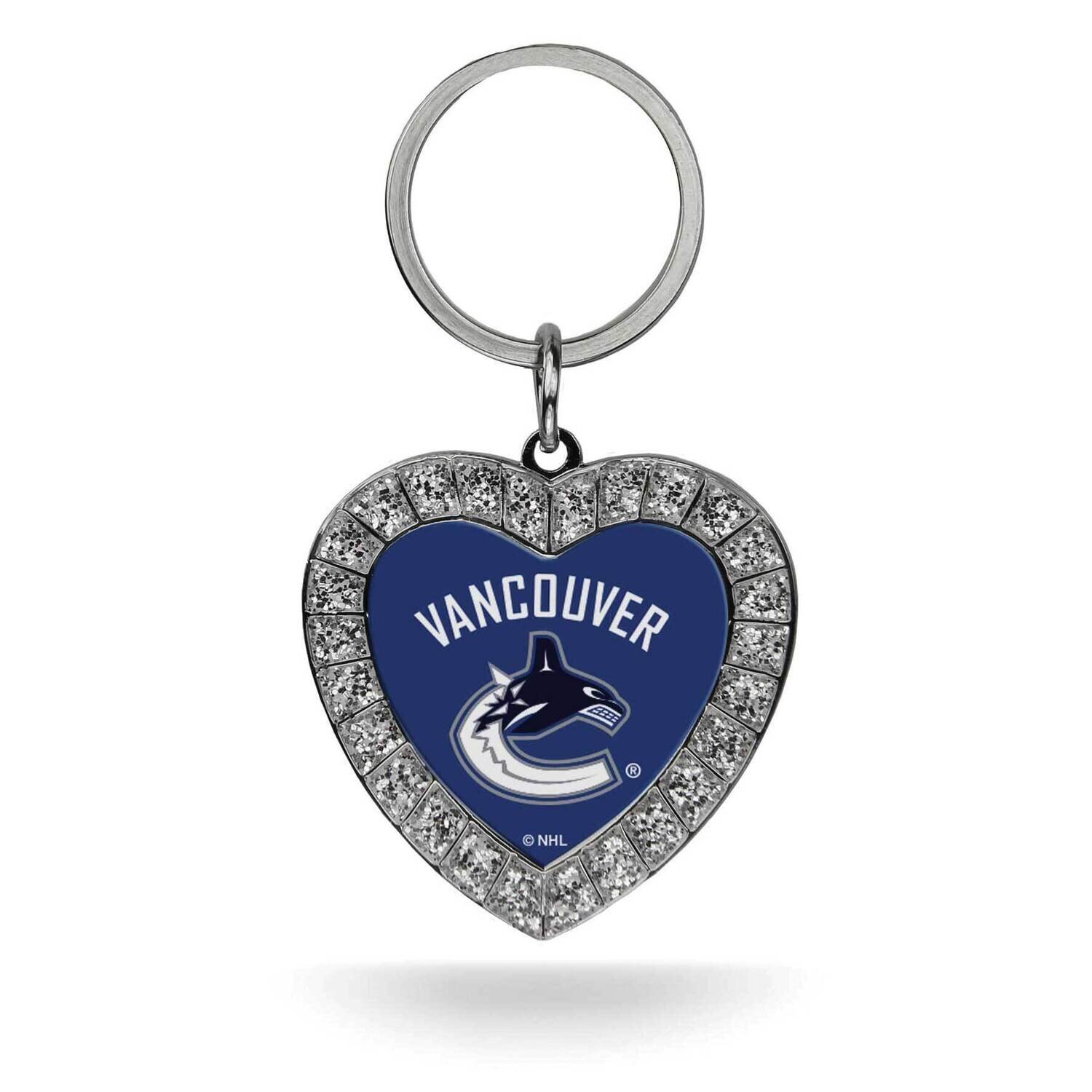 NHL Vancouver Canucks Rhinestone Heart Key Ring GC7986, MPN: GC7986, 94746940416