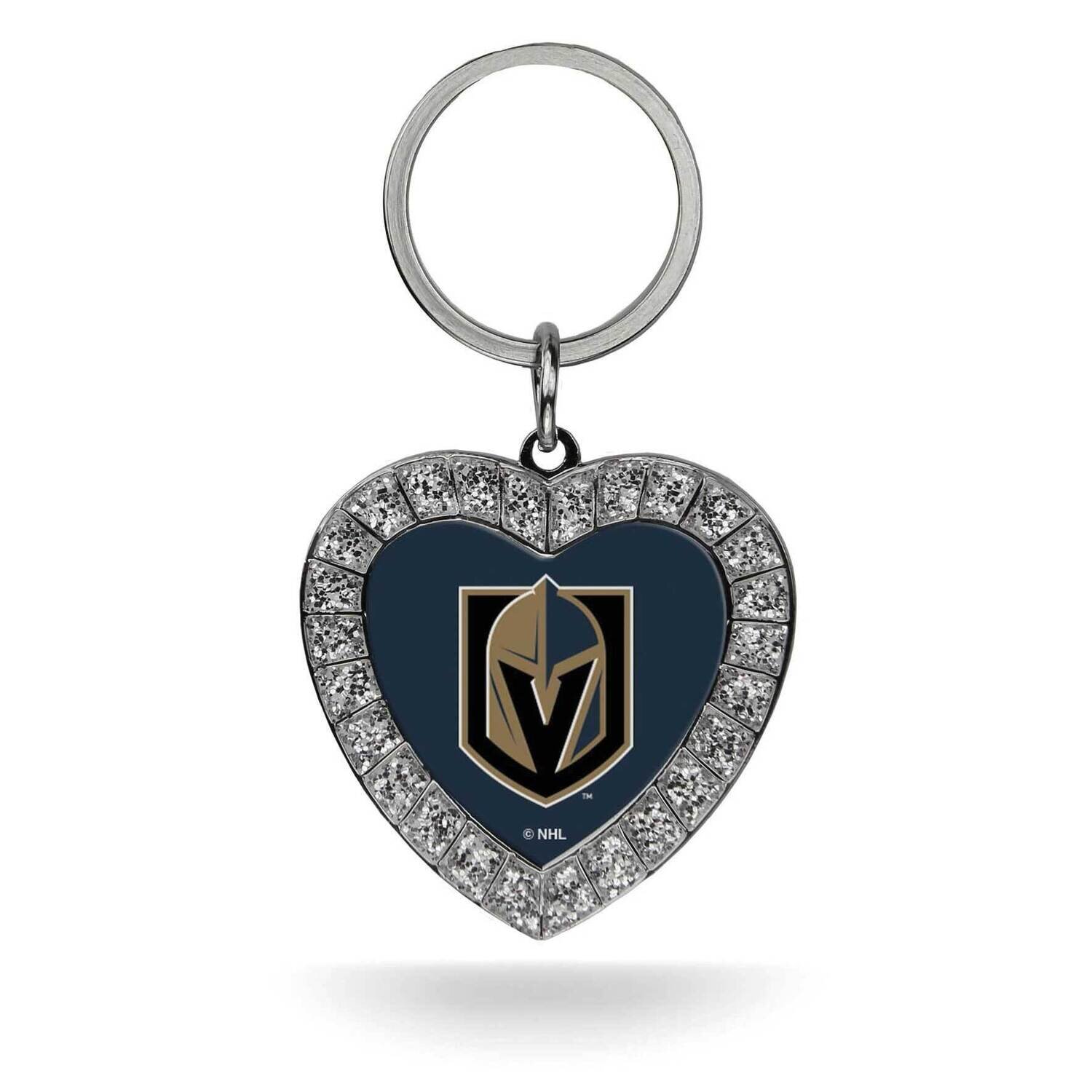 NHL Vegas Golden Knights Rhinestone Heart Key Ring GC7987