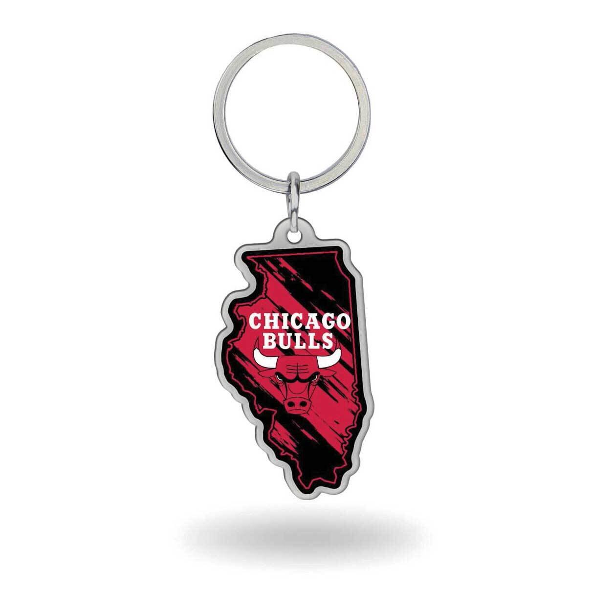 NBA Chicago Bulls-Illinois State Shaped Key Ring GC8018