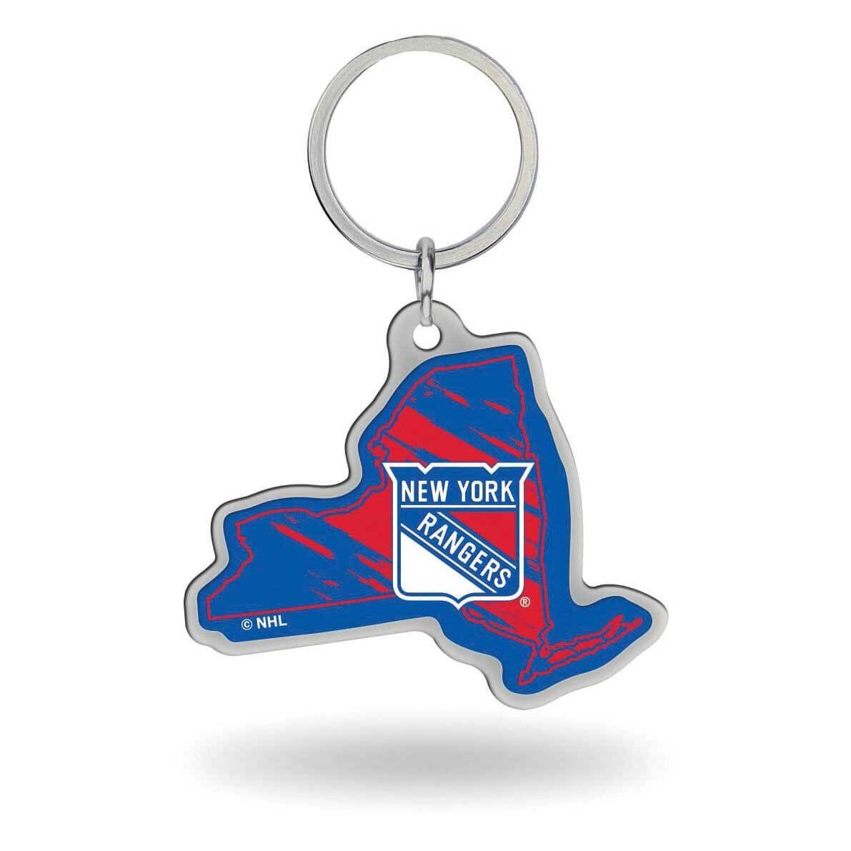 NHL New York Rangers-New York State Shaped Key Ring GC8070