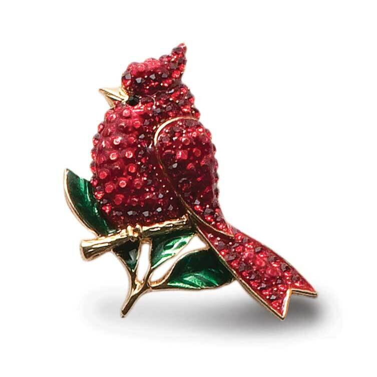 Crystal Enameled Cardinal Story Pin GM19049, MPN: GM19049, 89945491562