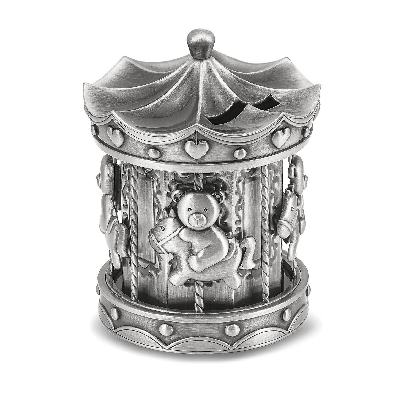 Pewter-tone Finish Carousel Bank GM21002, MPN: GM21002,