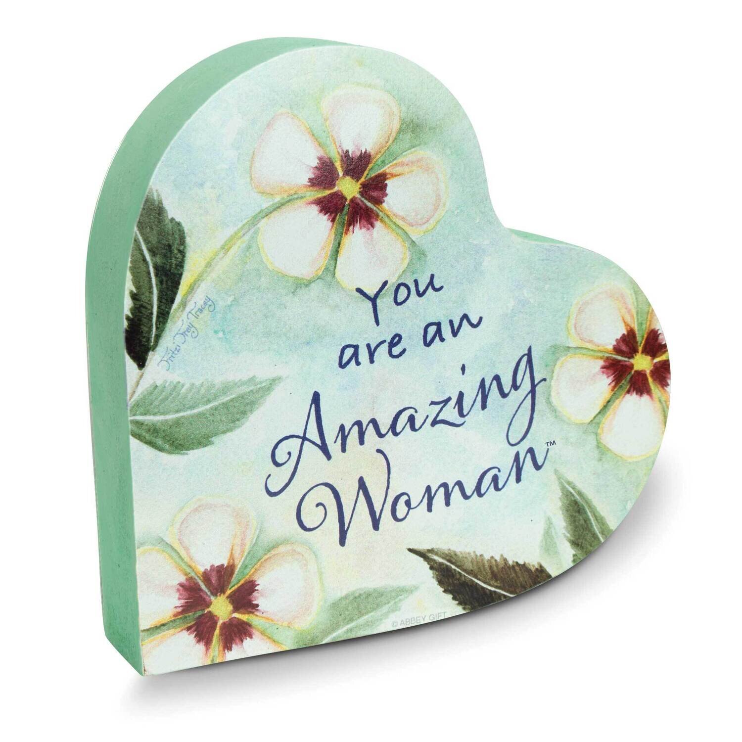 Amazing Woman 2 Sided Floral Heart GM21135, MPN: GM21135, 785525293938