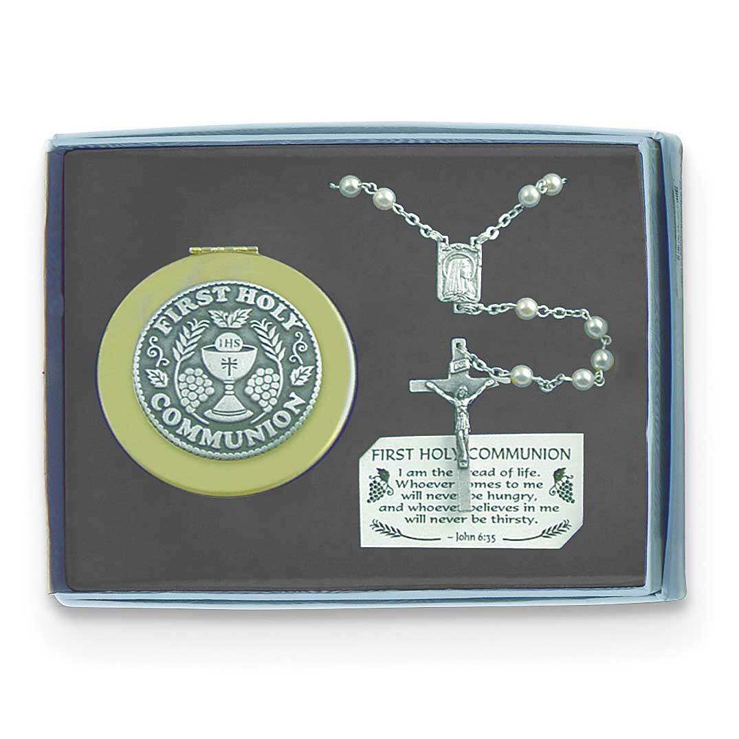 Girl Communion Rosary and Keepsake Box Gift Set GM21197
