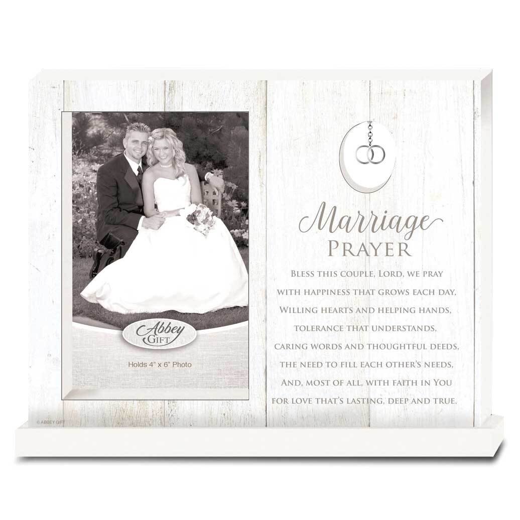 Marriage Prayer 4 x 6 Inch Standing Picture Frame with Double Rings Charm Boxed GM21211, MPN: GM212…