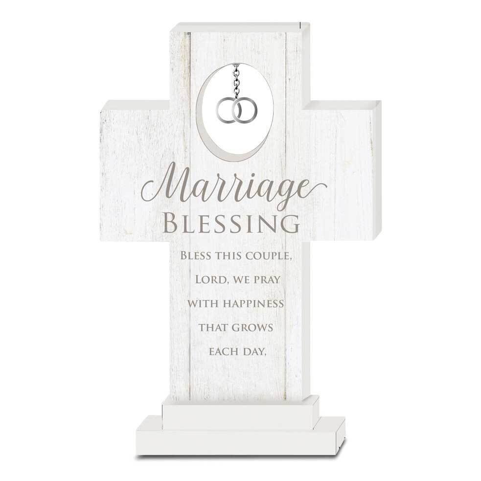 Marriage Blessing 6 Standing Cross with Double Rings Charm GM21212, MPN: GM21212, 785525296731