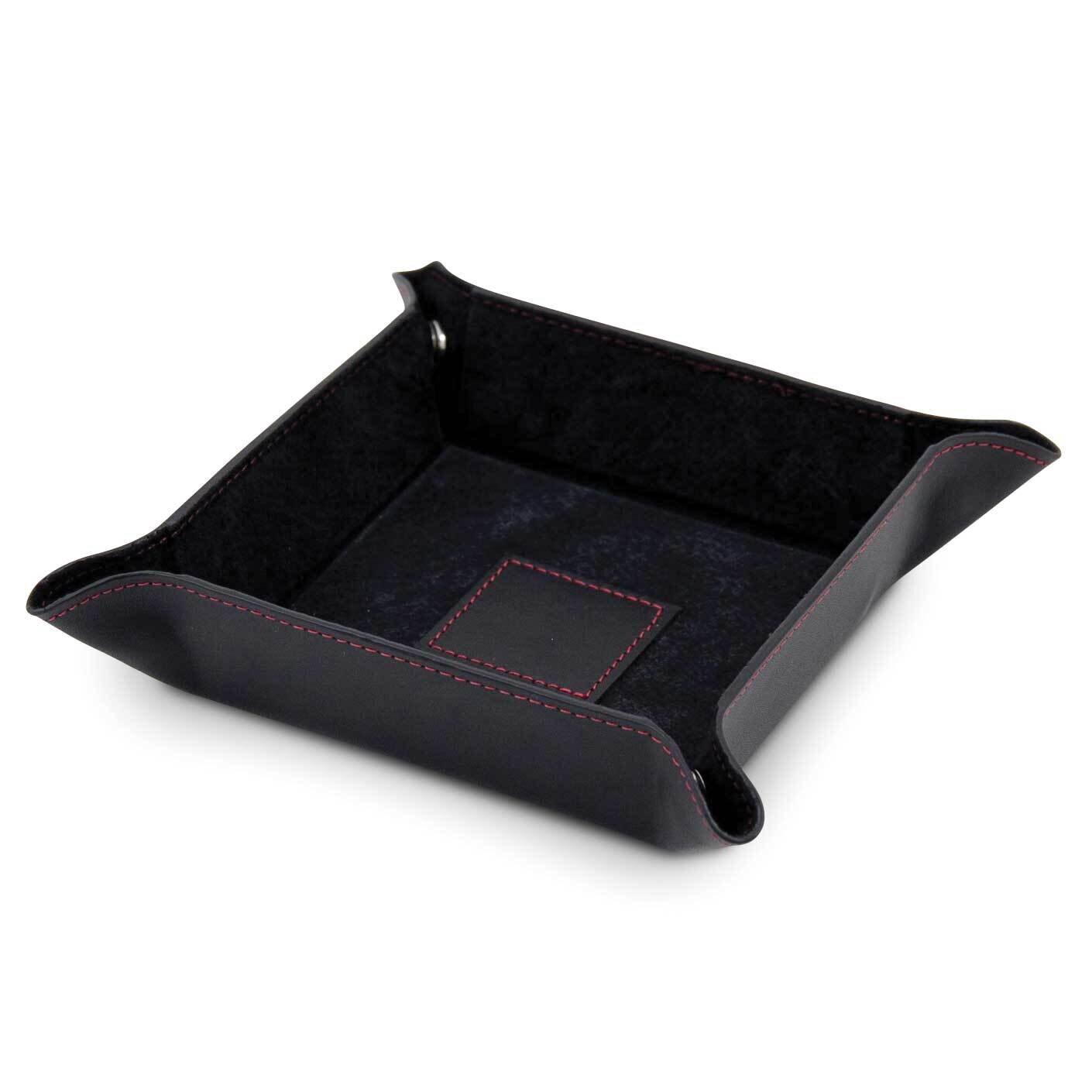 Black Leather Snap Valet Tray GM21273