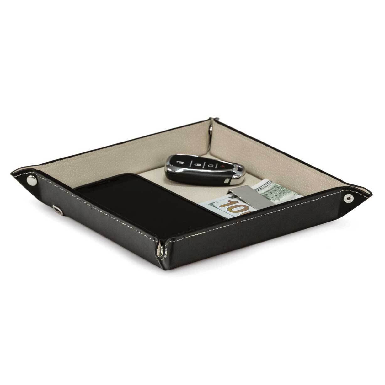 Black Leather Valet Tray with Wireless Charger GM21276, MPN: GM21276, 797140517023