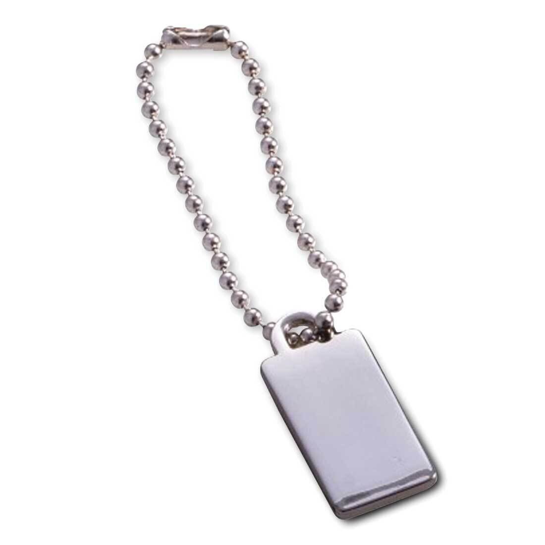 Silver-plated Engraving ID Tag on Chain GM21321, MPN: GM21321, 797140921059
