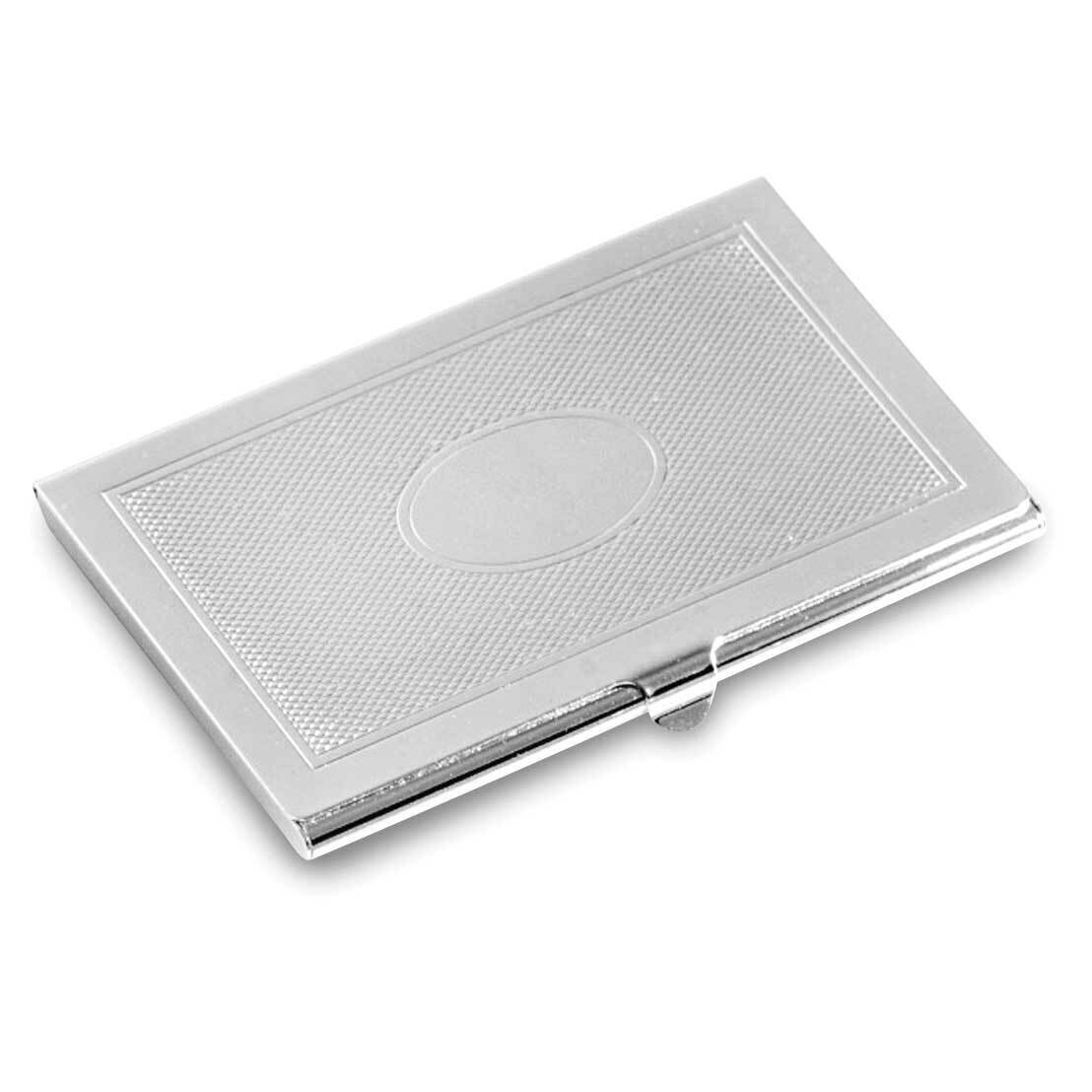 Silver-plated Oval Design Business Card Case GM21340