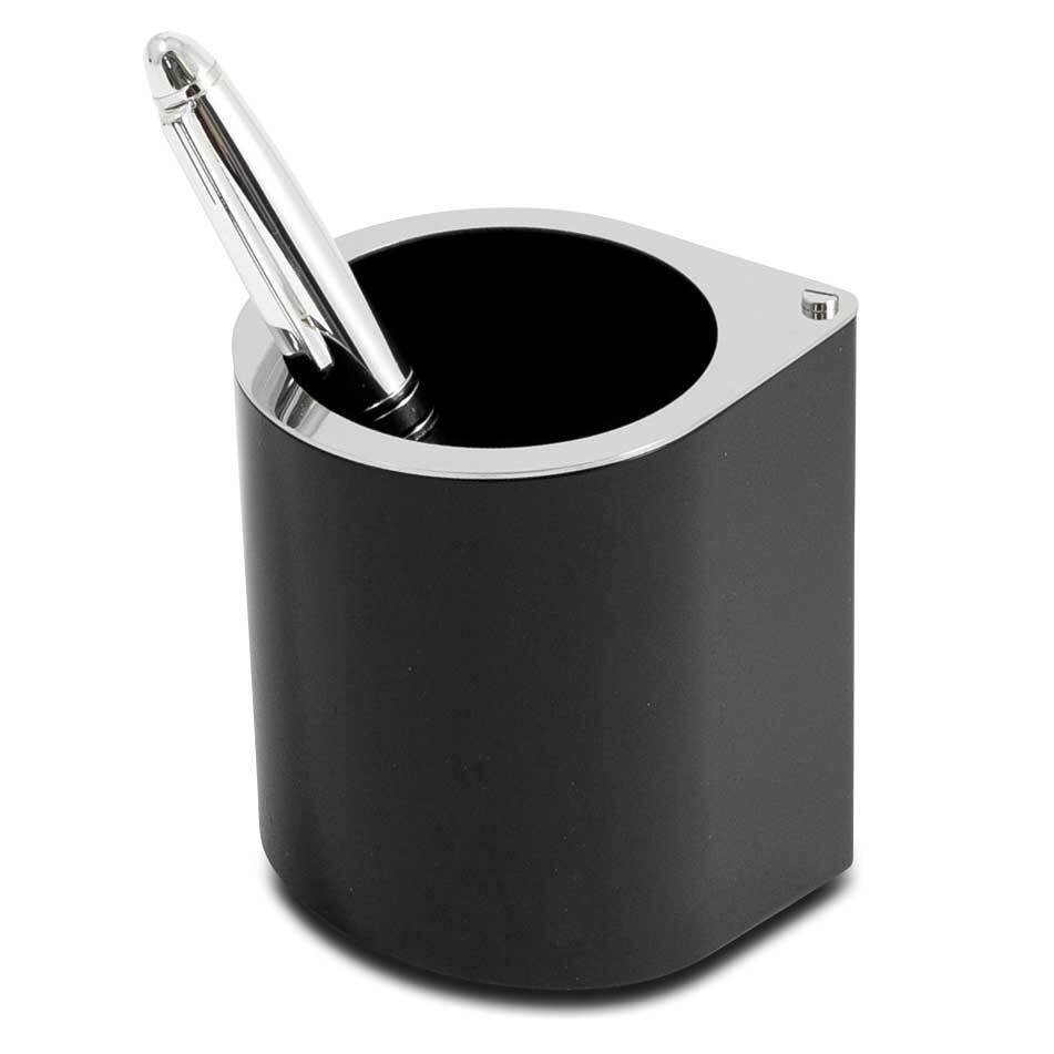 Stainless Steel Black Enamel Pen Cup GM21351