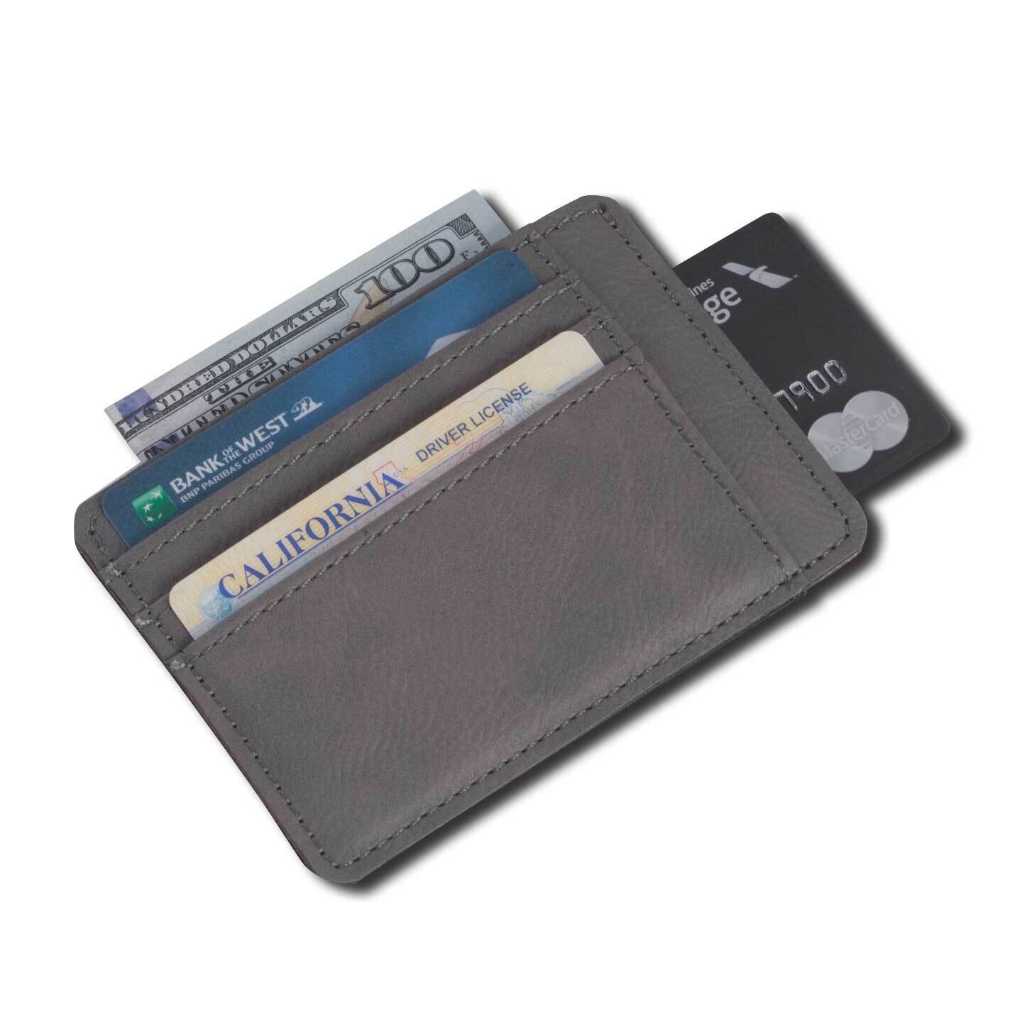 Grey Leatherette 5 Slot Credit Card Holder GM21361