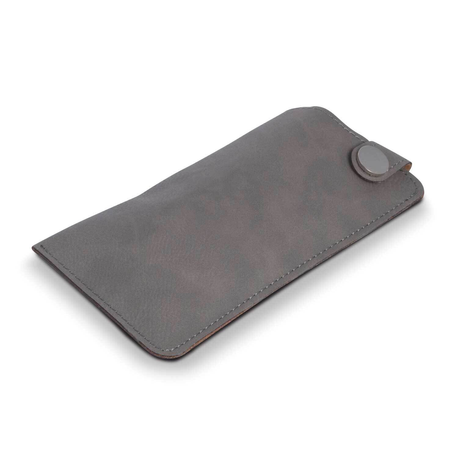 Grey Leatherette Eye Glass Sleeve with Snap Closure GM21363, MPN: GM21363, 797140901136