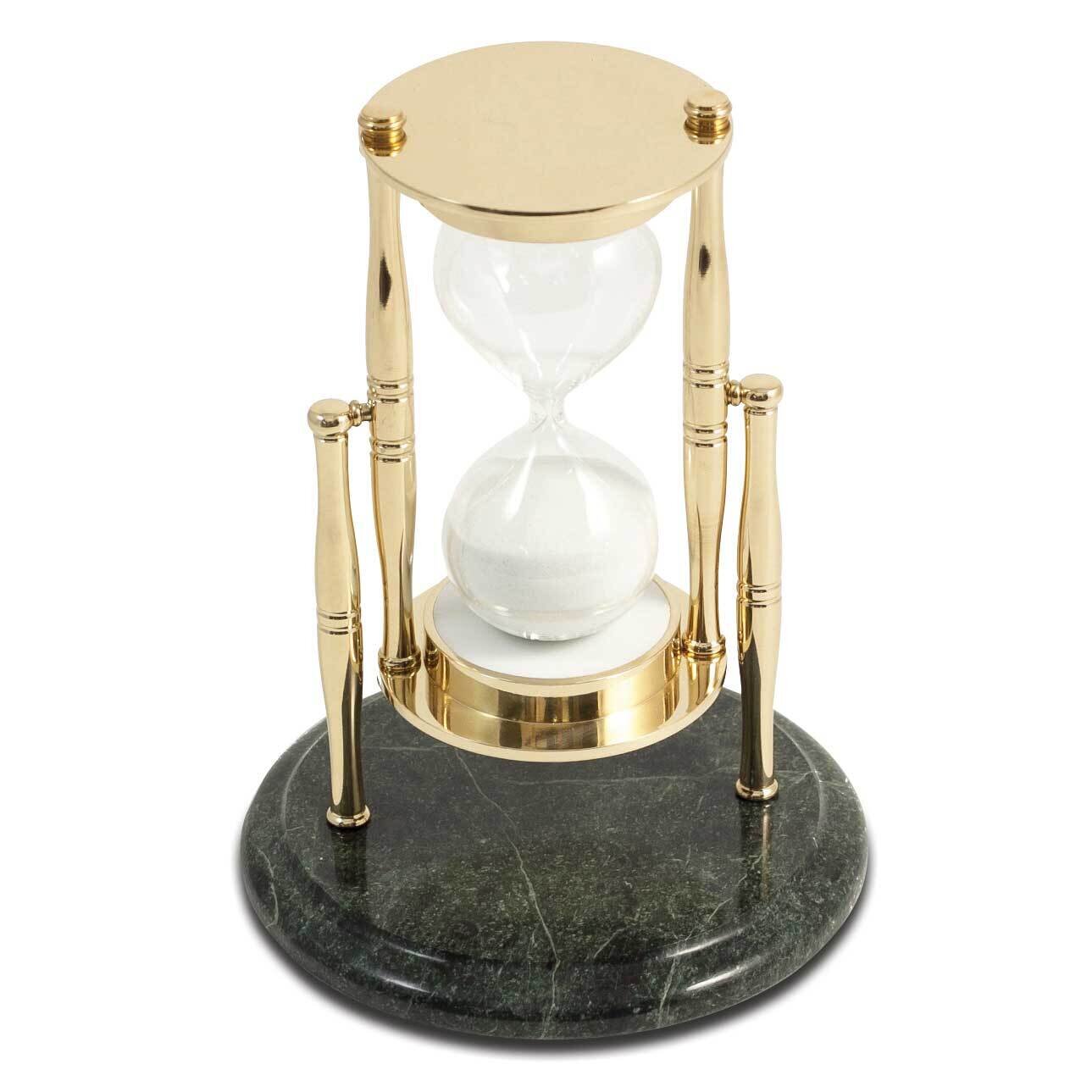 Green Marble 30 Minute Sand Timer with Brass Accents GM21410, MPN: GM21410, 797140308249