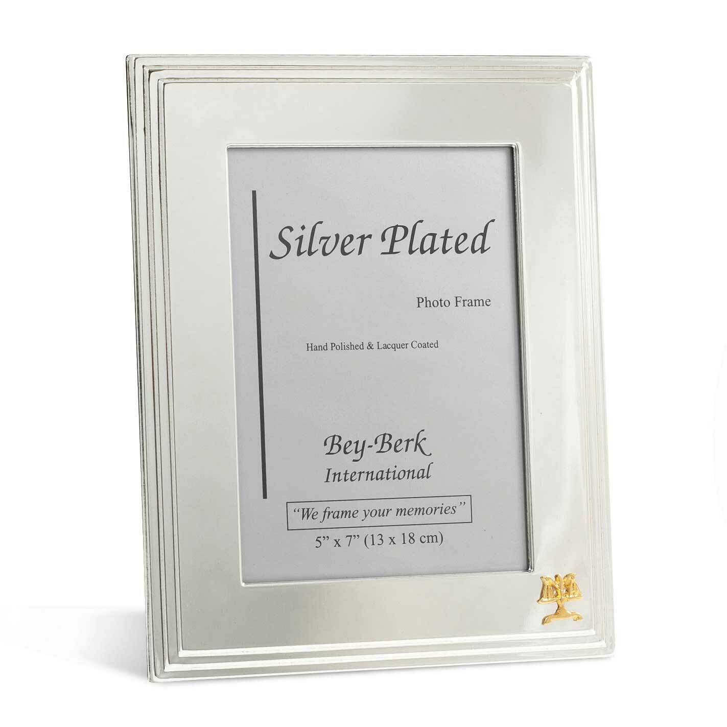 Silver-plated 5 x 7 Inch Picture Picture Frame with Legal Emblem and Easel Back GM21470, MPN: GM214…