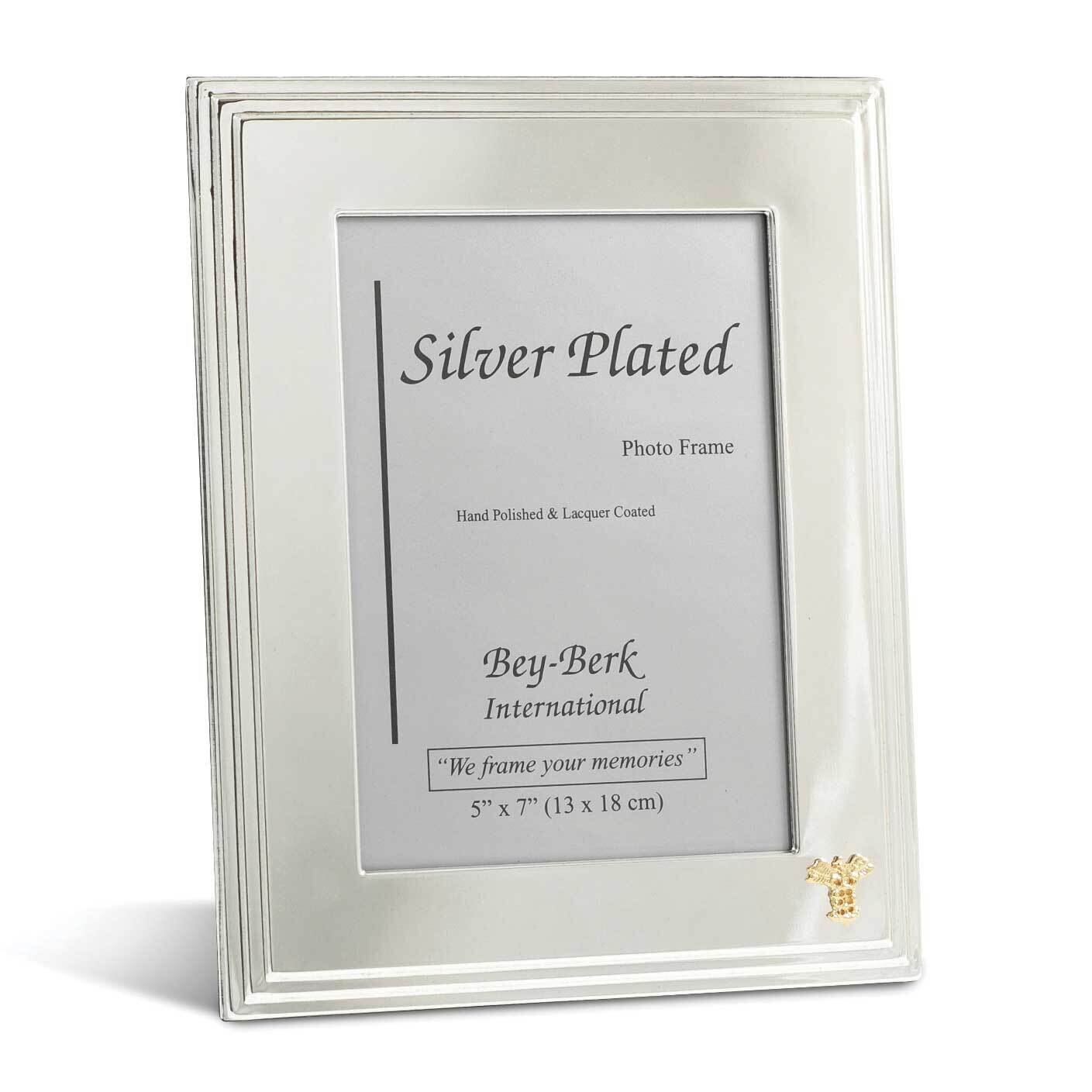 Silver-plated 5 x 7 Inch Picture Picture Frame with Medical Emblem and Easel Back GM21471, MPN: GM2…