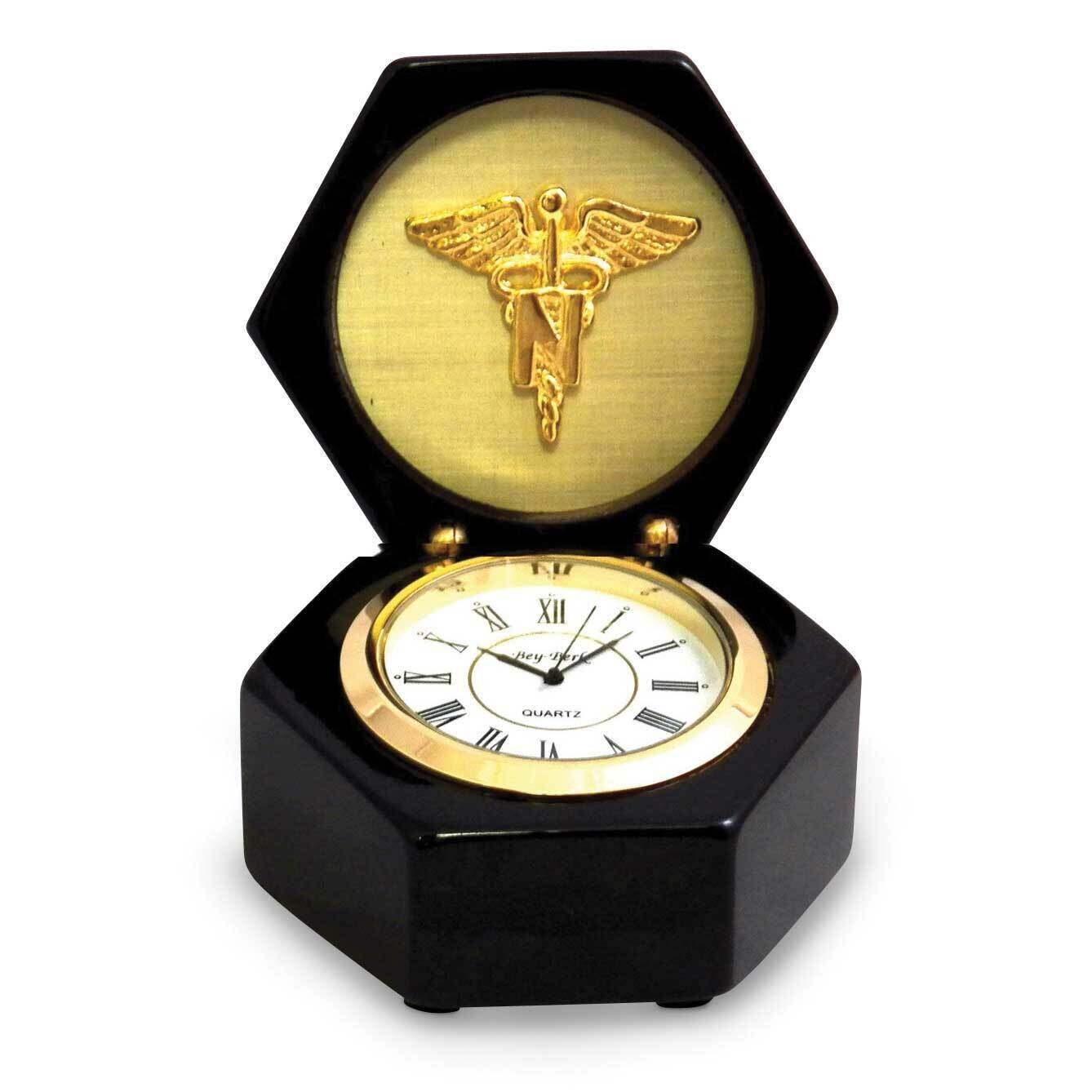 Nursing Lacquered Black Wood Quartz Clock in Box GM21478, MPN: GM21478, 797140167761
