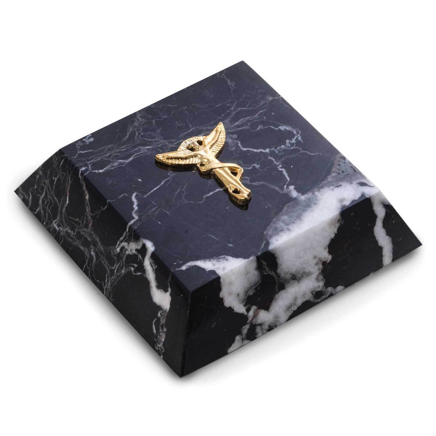 Black Zebra Marble Paperweight with Gold-plated Chiropractor Emblem GM21493, MPN: GM21493, 79714042…
