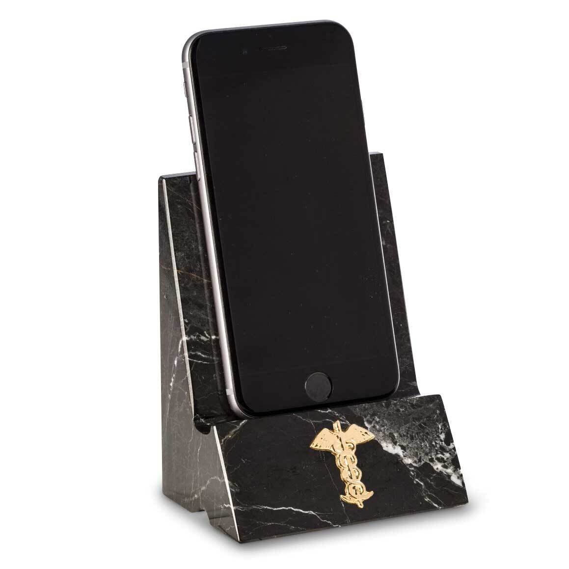 Black Zebra Marble Desktop Phone Tablet Cradle Medical Insignia GM21505, MPN: GM21505, 797140390282