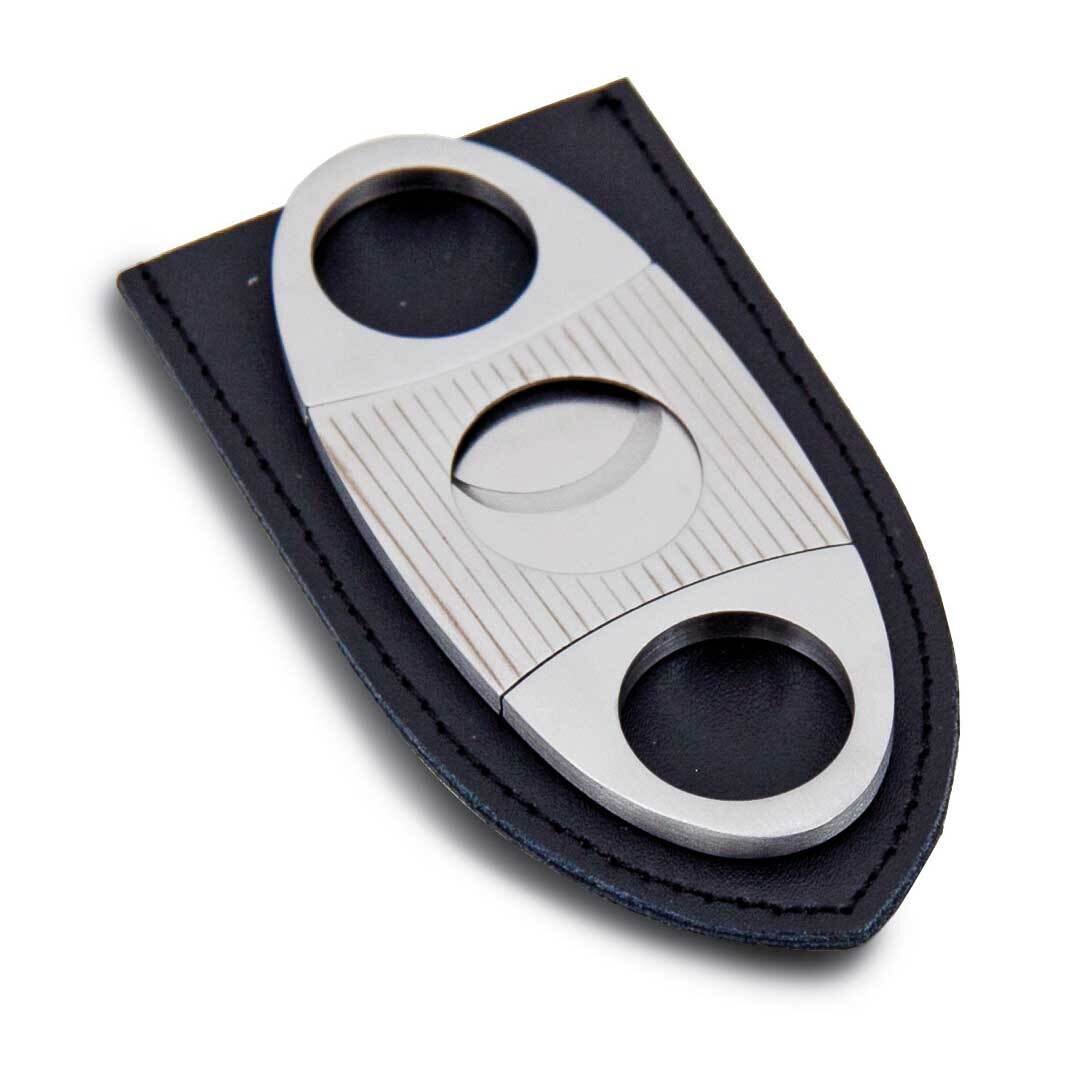 Stainless Steel Guillotine Cigar Cutter with Leather Pouch GM21577