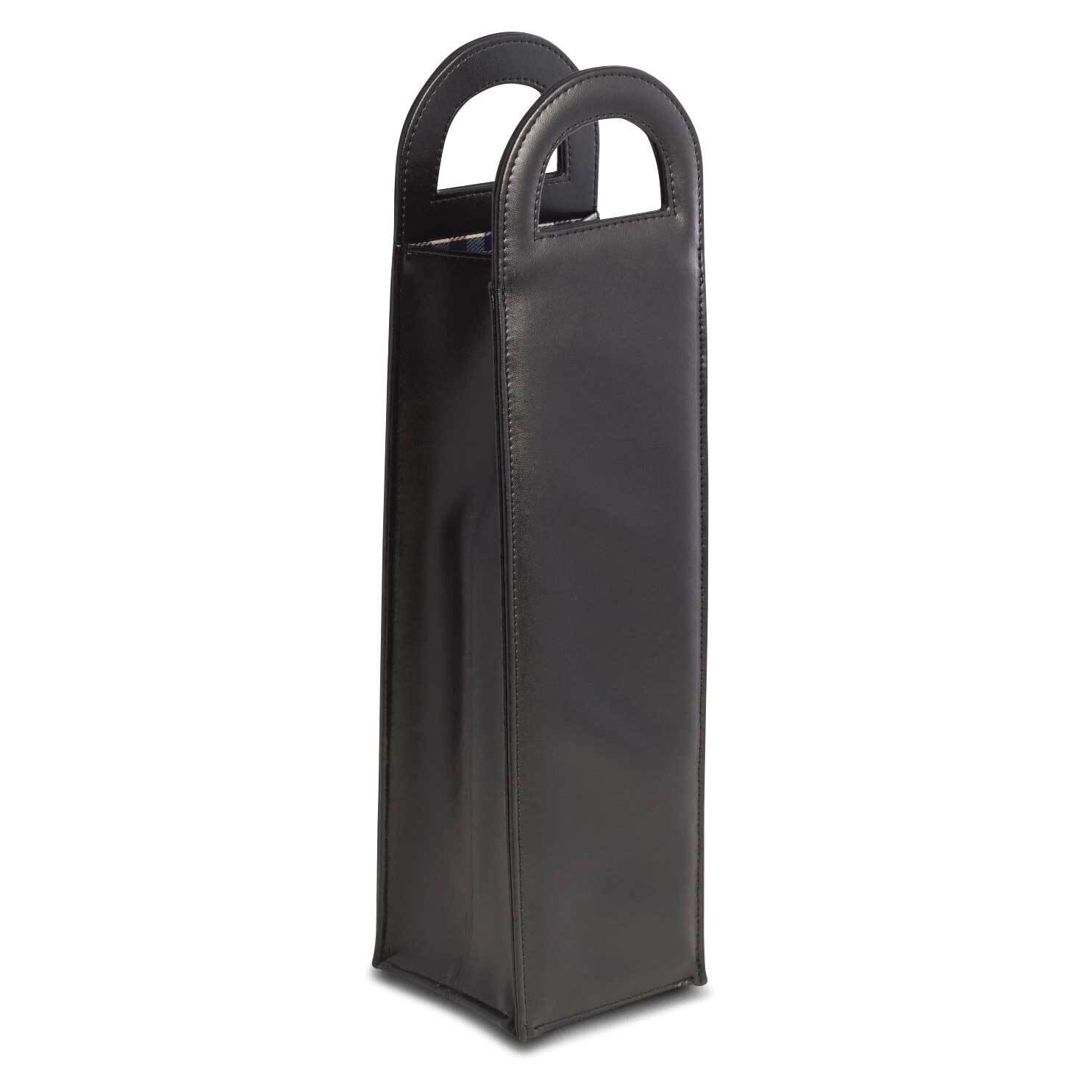 Black Leatherette Bottle Caddy with Handles GM21605, MPN: GM21605, 797140551072