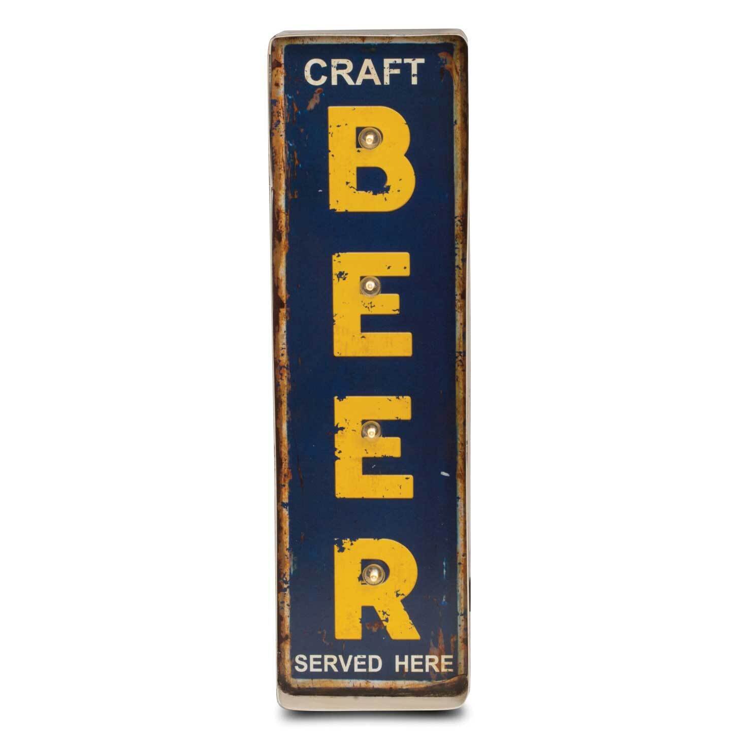 Craft Beer Metal Sign with LED Lights Wall Mountable GM21618, MPN: GM21618, 797140245001