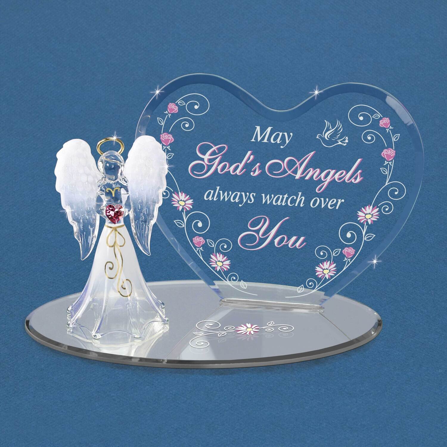 God&#39;s Angels Watch Over You Glass Angel Figurine GM21656, MPN: GM21656, 708873039980