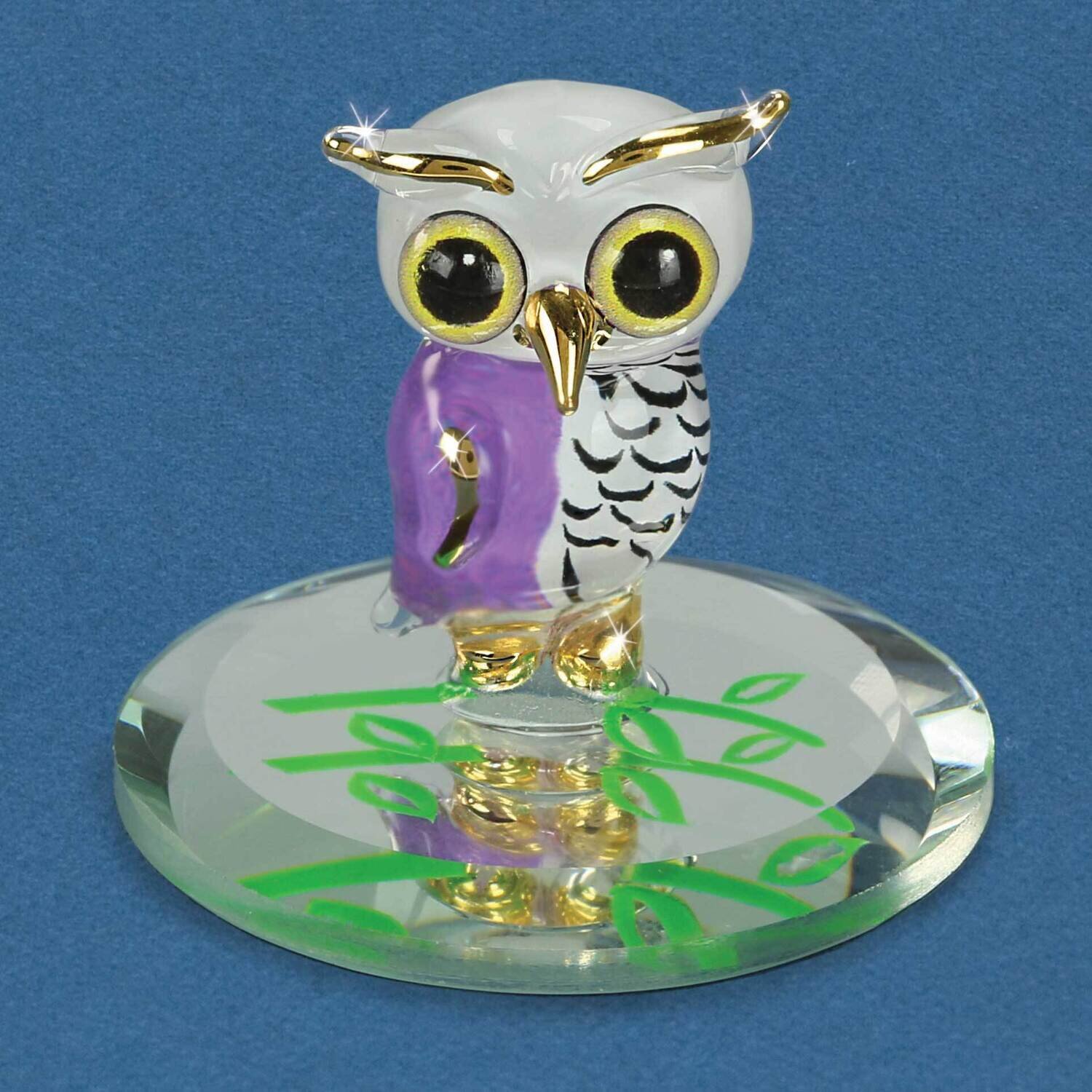 Snowy Owl Glass Figurine GM21669