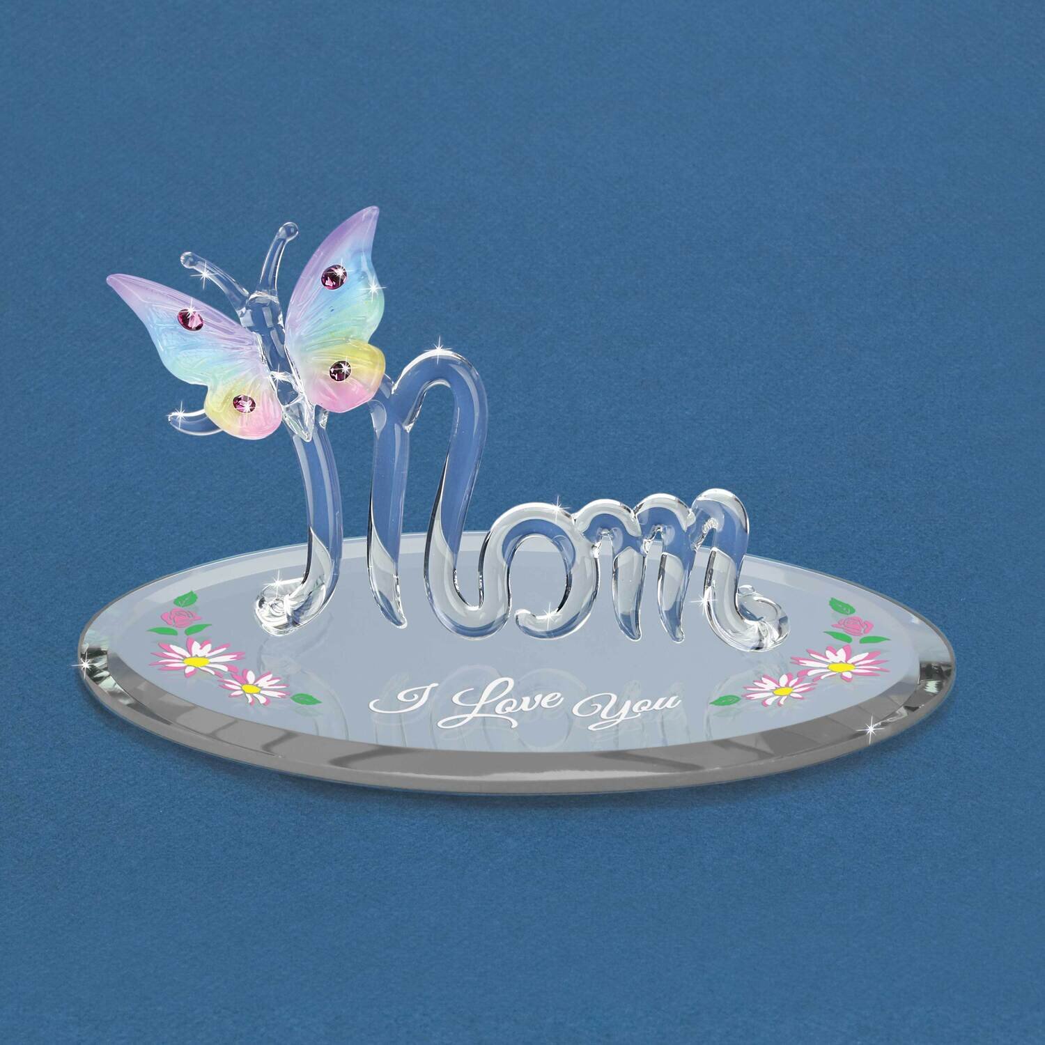 Mom Butterfly Glass Figurine GM21673