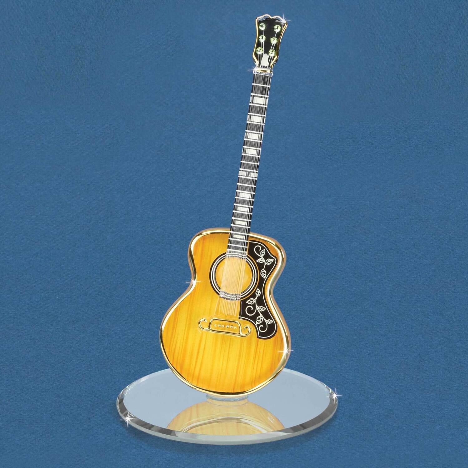 Acoustic Guitar Glass Figurine GM21679