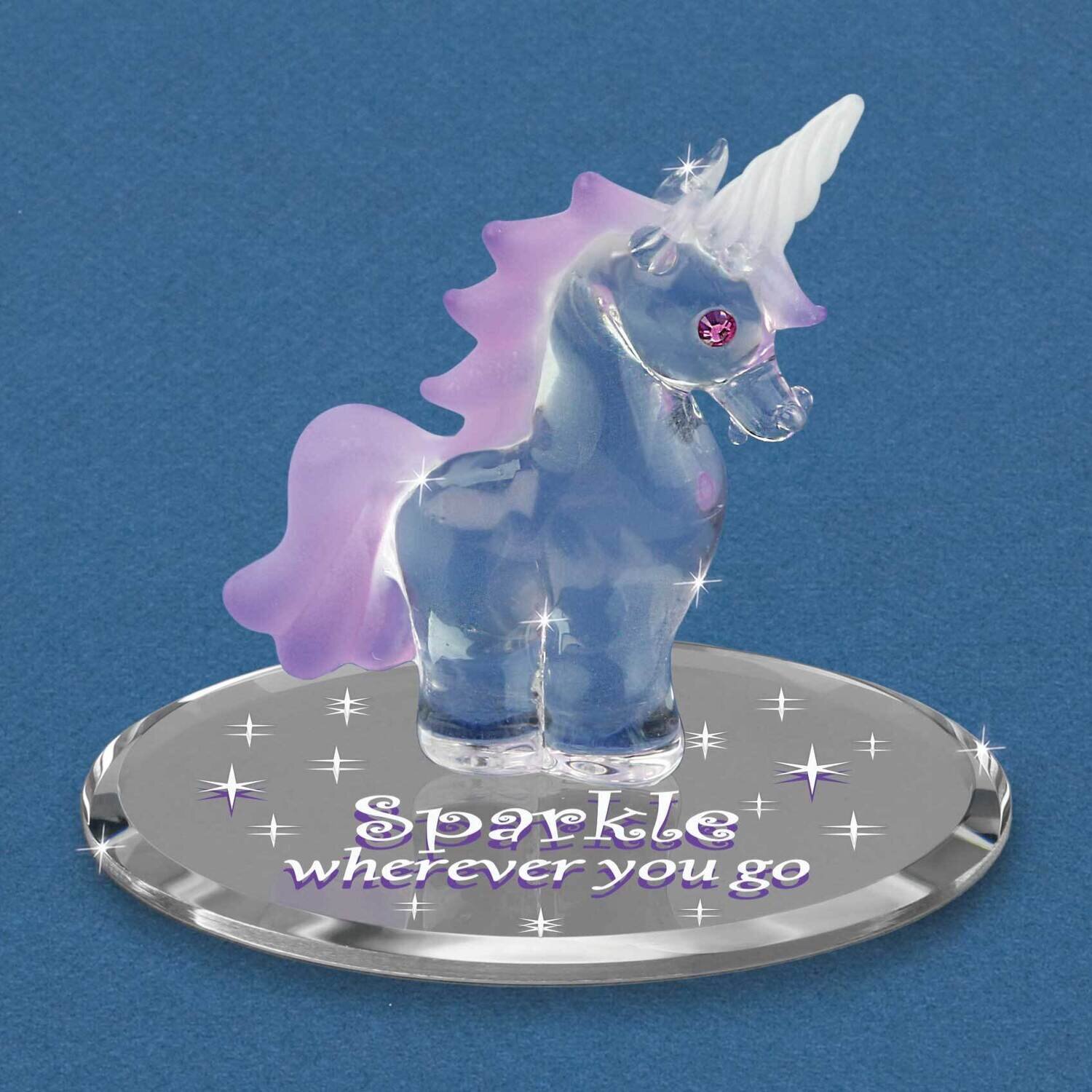 Sparkle Unicorn Glass Figurine GM21685