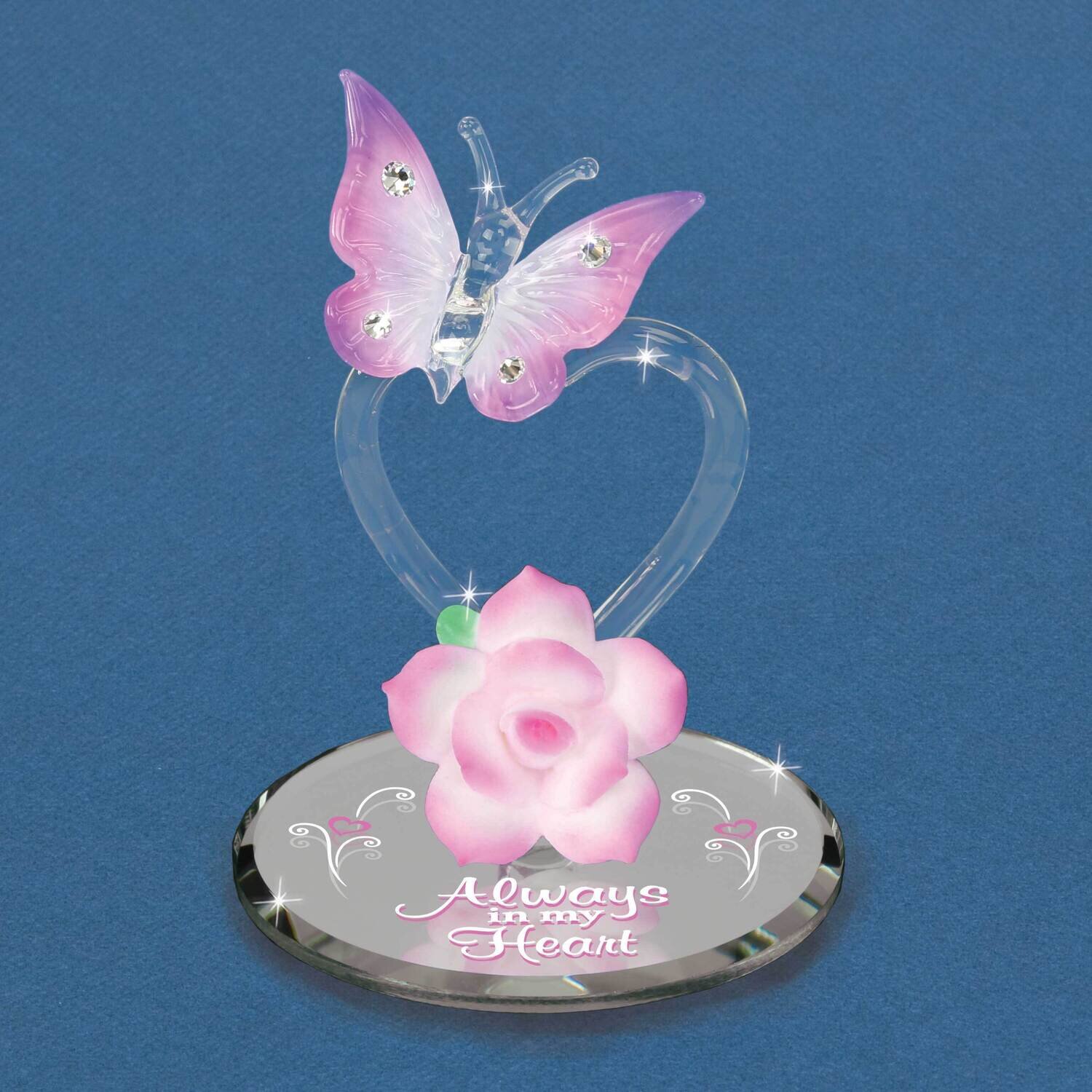 Always in my Heart Butterfly Glass Figurine GM21713