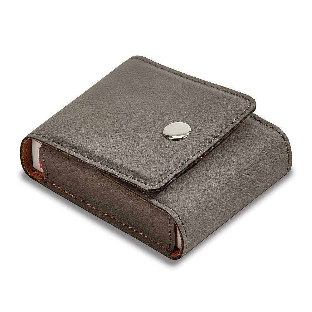 Grey Leatherette Playing Cards Case GM21729