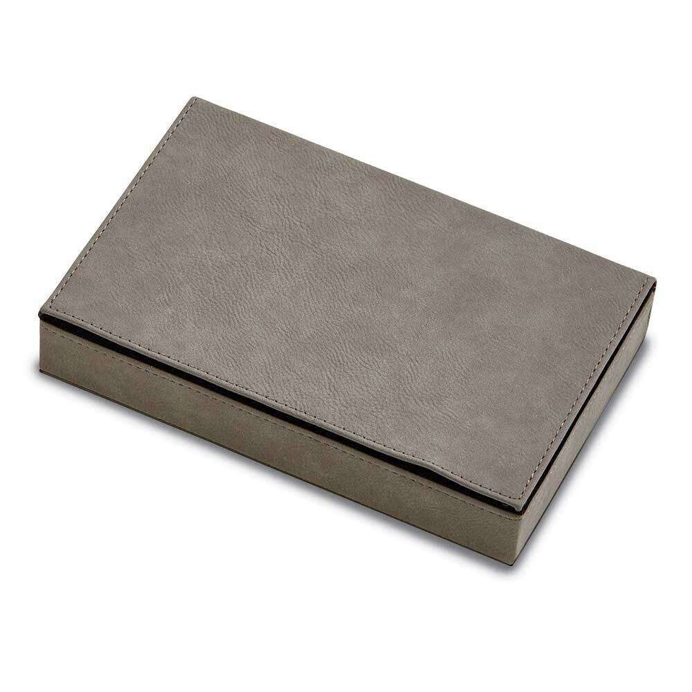 Grey Leatherette 2 Card Deck Set GM21731