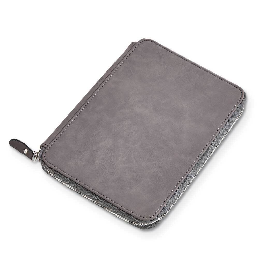 Grey Leatherette Zippered Case GM21759