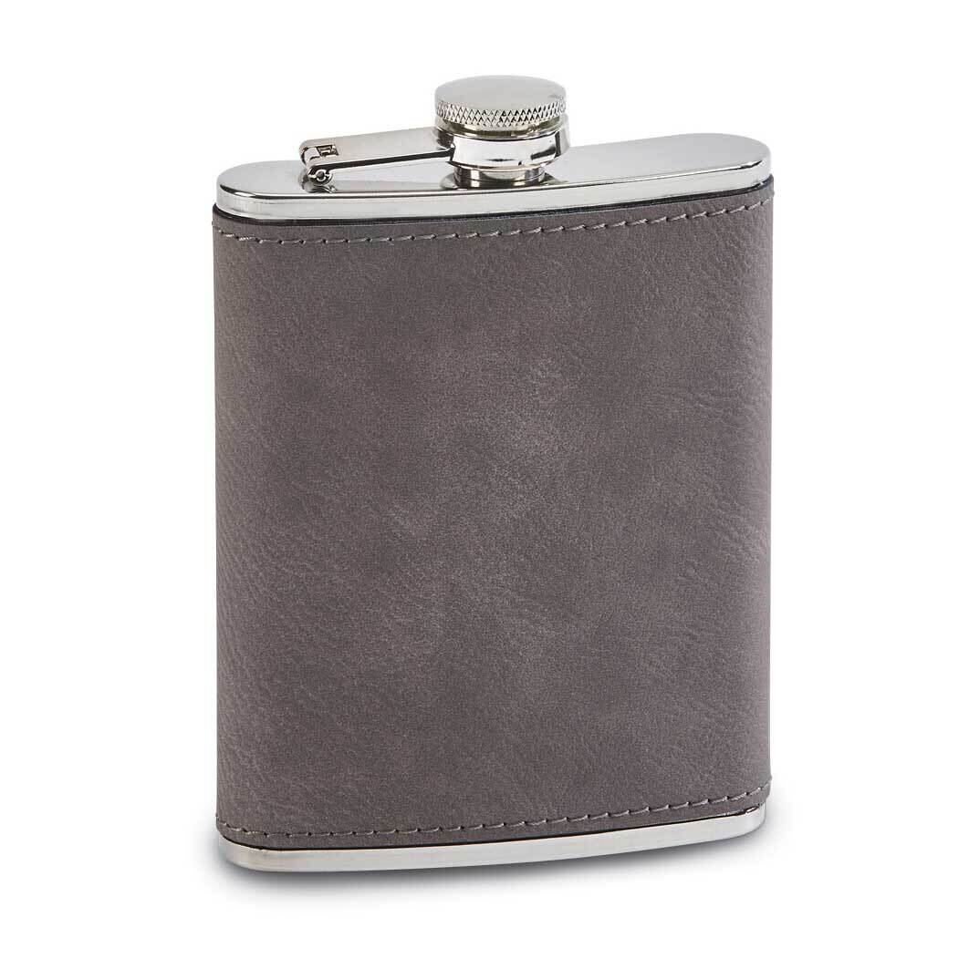 Grey Leatherette 8 oz. Flask GM21761, MPN: GM21761, 47105023213