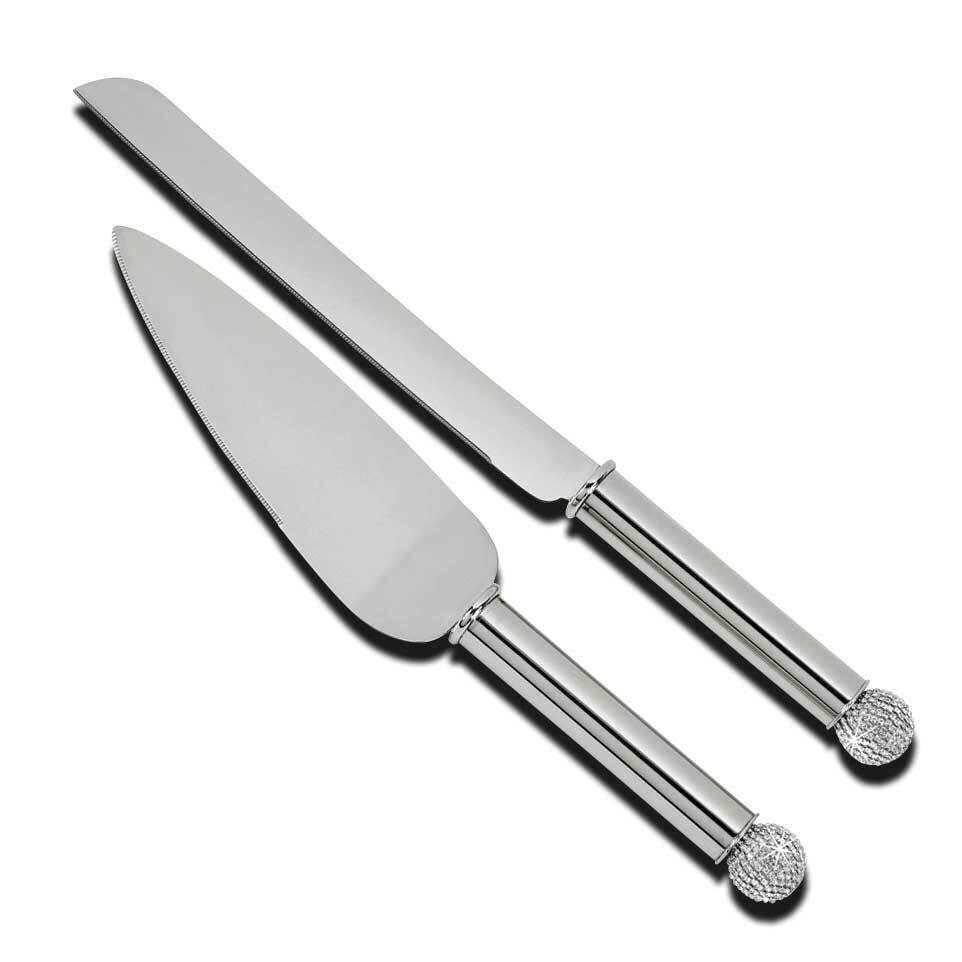 Stainless Nickel-plated Crystal Ball Knife &amp; Server Set GM21805, MPN: GM21805, 47105255652