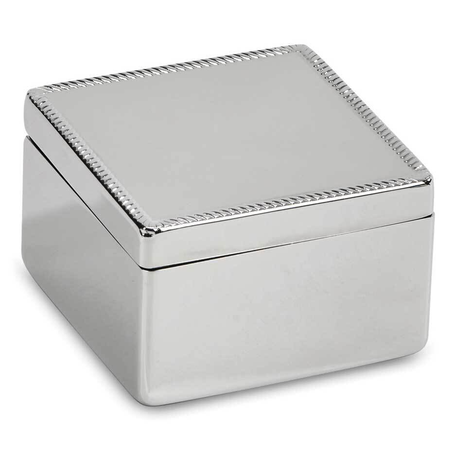 Nickel-plated Square Hinged Box GM21806