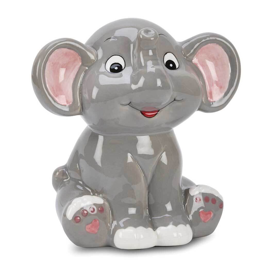 Ceramic Grey Elephant Bank GM21827
