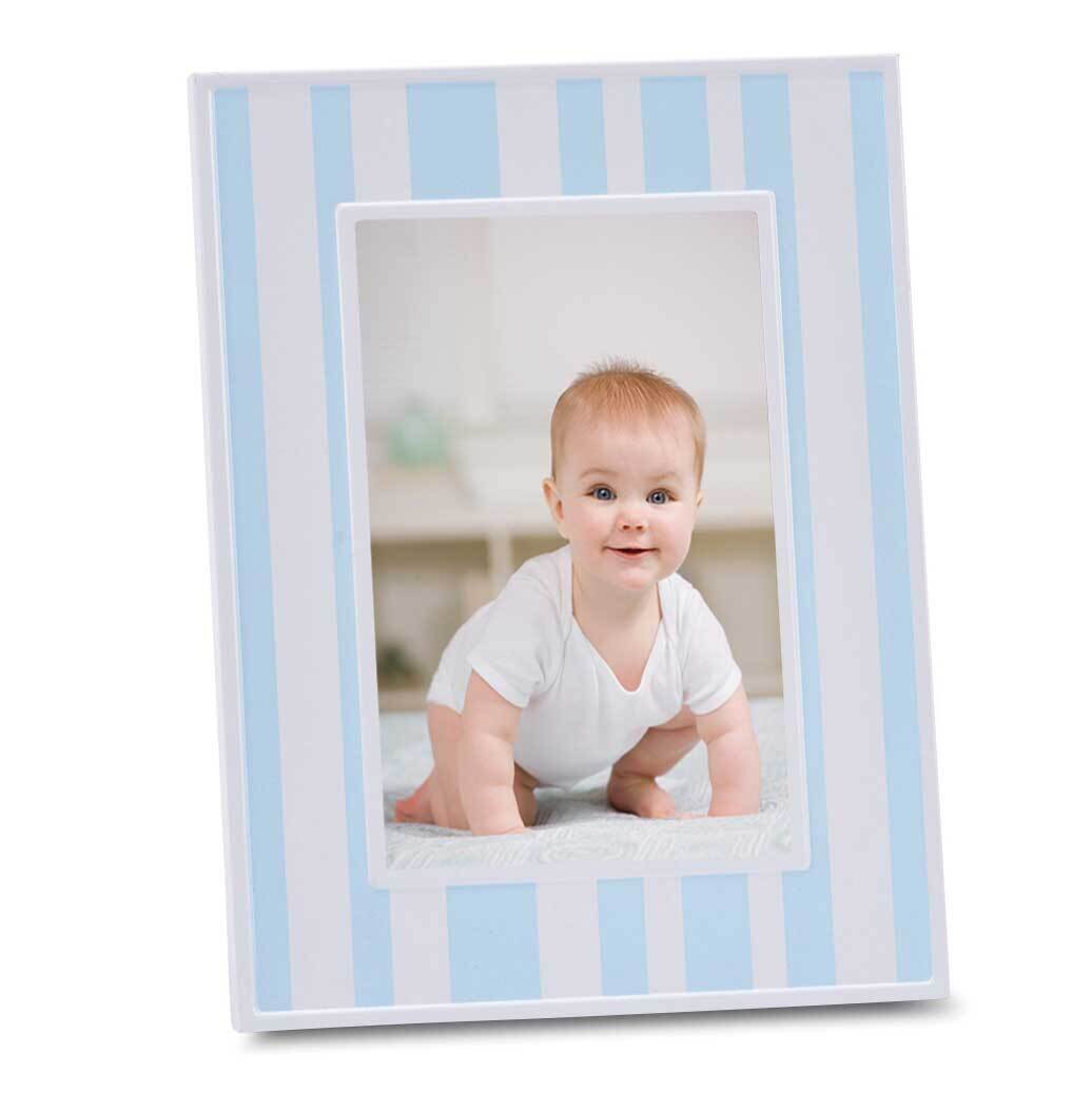 Blue and White Striped 4 x 6 Photo Picture Frame GM21842