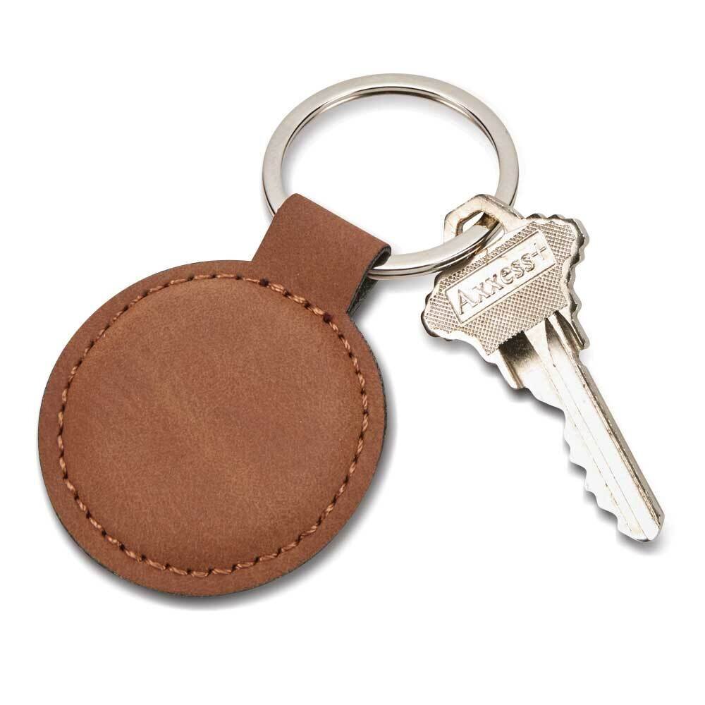 Caramel Leatherette Round Key Chain GM21847, MPN: GM21847, 47105027600