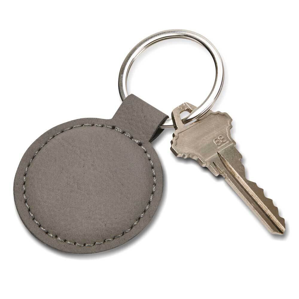 Grey Leatherette Round Key Chain GM21848, MPN: GM21848, 47105027617