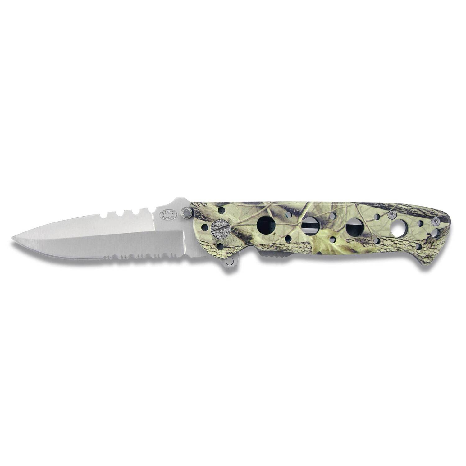 Frost Cutlery Whiteoak Camo Folder Matte Blade Assist Knife GM21861, MPN: GM21861, 26615216261