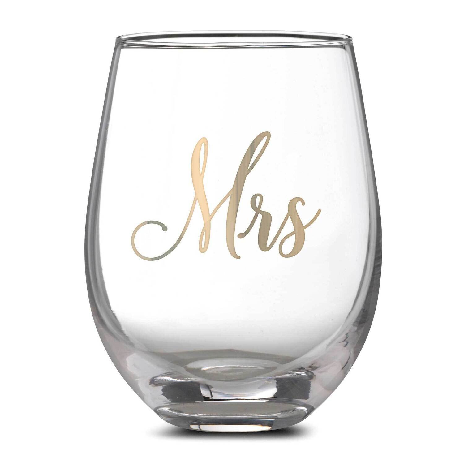 Lillian Rose Gold Mrs. Stemless Wine Glass GM21897, MPN: GM21897, 710309451815
