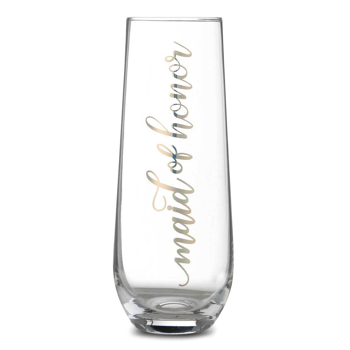 Lillian Rose Gold Maid of Honor Stemless Champagne Glass GM21903