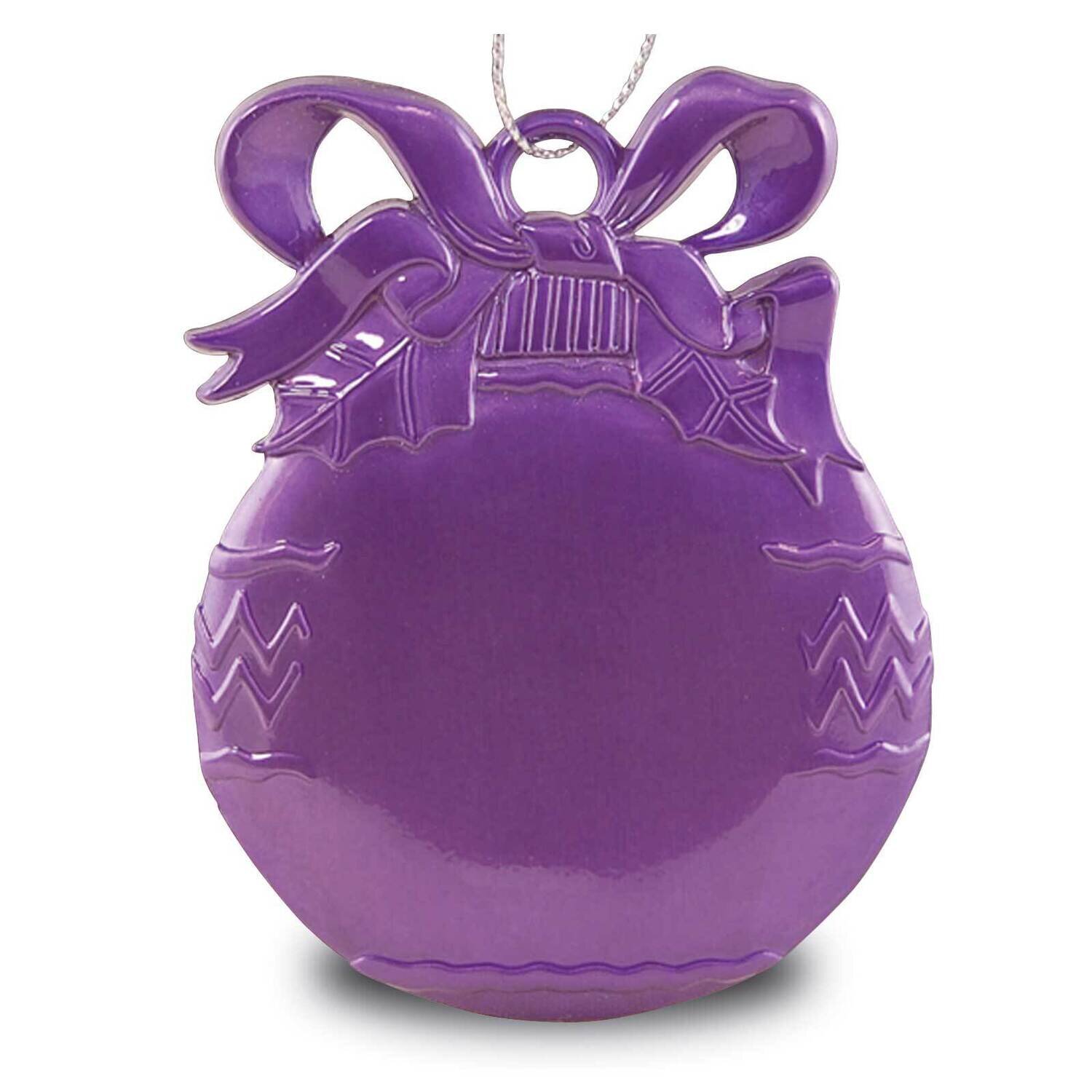 Pewter Purple Christmas Bulb Engraveable Ornament GM21928, MPN: GM21928,
