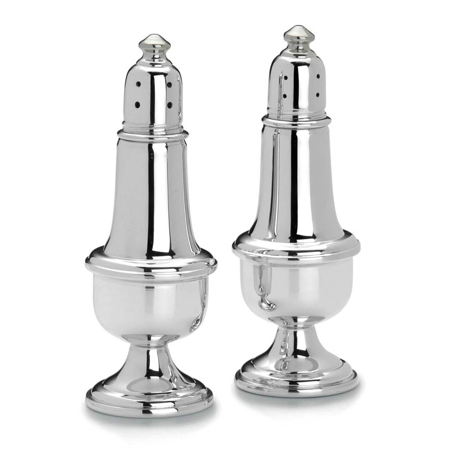 Empire Polished Pewter Glass Lined Footed Salt and Pepper Set GM21964, MPN: GM21964, 781642002736