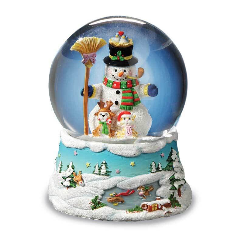 Gary Patterson Happy Holidays Snowman Snow Globe GM22050