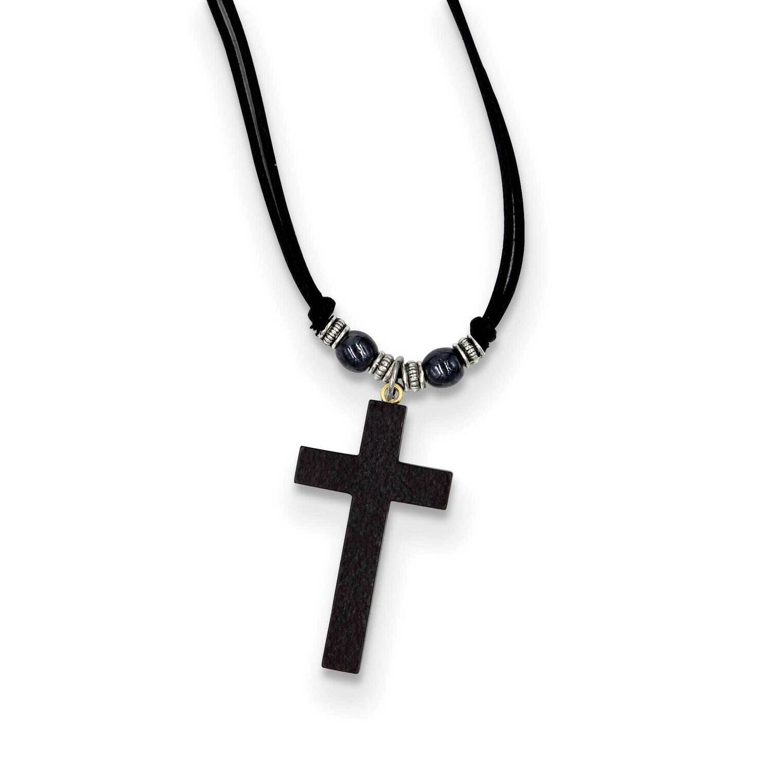 Black Wood Cross on Cord GM22175, MPN: GM22175,